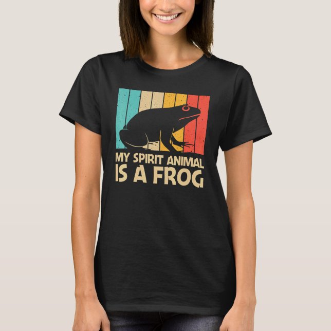 Cute Frog För manar Women Frog Toad Animal Tadpole T Shirt (Framsida)