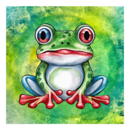 Cute Frog Fototryck