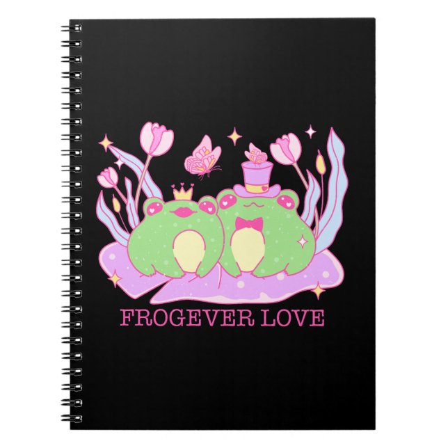 Cute Frog - Frogever Kärlek Anteckningsbok (Framsidan)