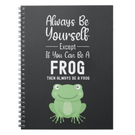 Cute Frog Gifts Happy Funny Cartoon Animal Anteckningsbok