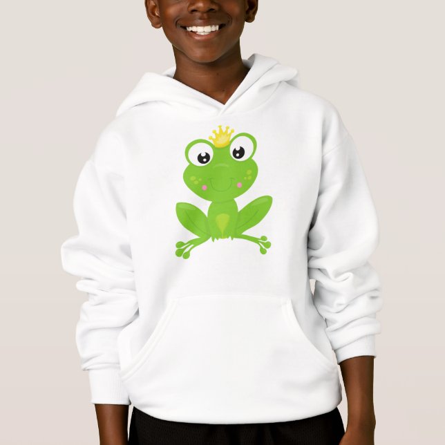 Cute Frog, Grönt Frog, Krona, Frog Prince T Shirt (Framsida)