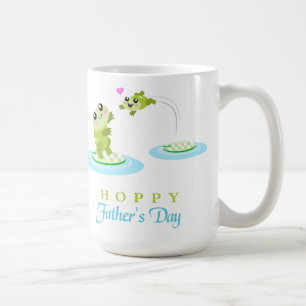 Cute Frog Hoppy Lycklig Fars dag Kaffemugg