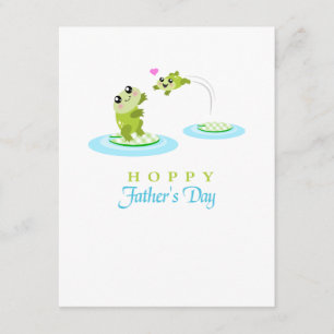 Cute Frog Hoppy Lycklig Fars dag Kort