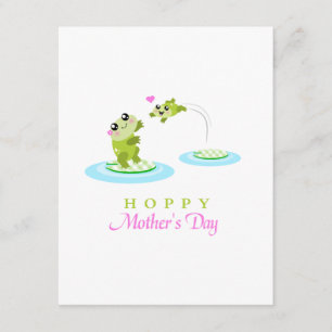 Cute Frog Hoppy Lycklig Mors dag Kort