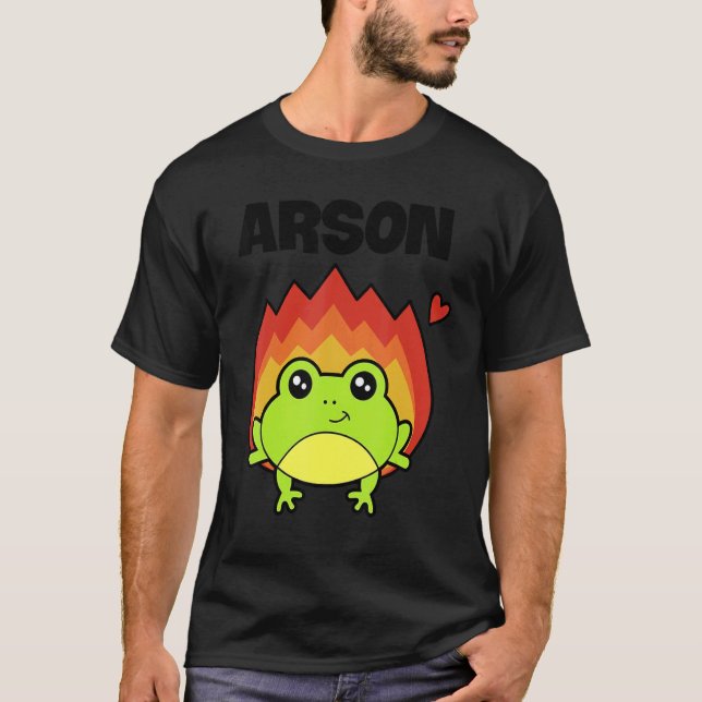 Cute Frog i Flame som säger Manar Kvinnor T Shirt (Framsida)