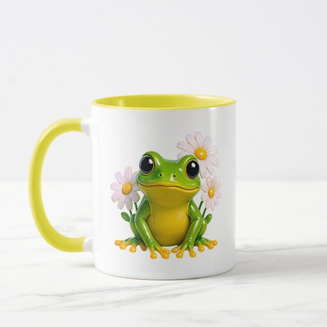Cute Frog Illustration Mugg (Vänster)