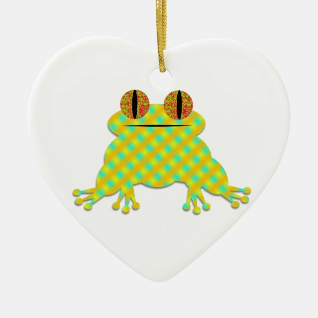Cute Frog Julgransprydnad Keramik (Framsidan)