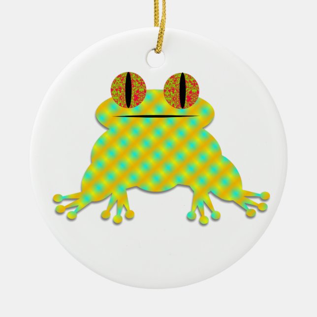 Cute Frog Julgransprydnad Keramik (Framsidan)