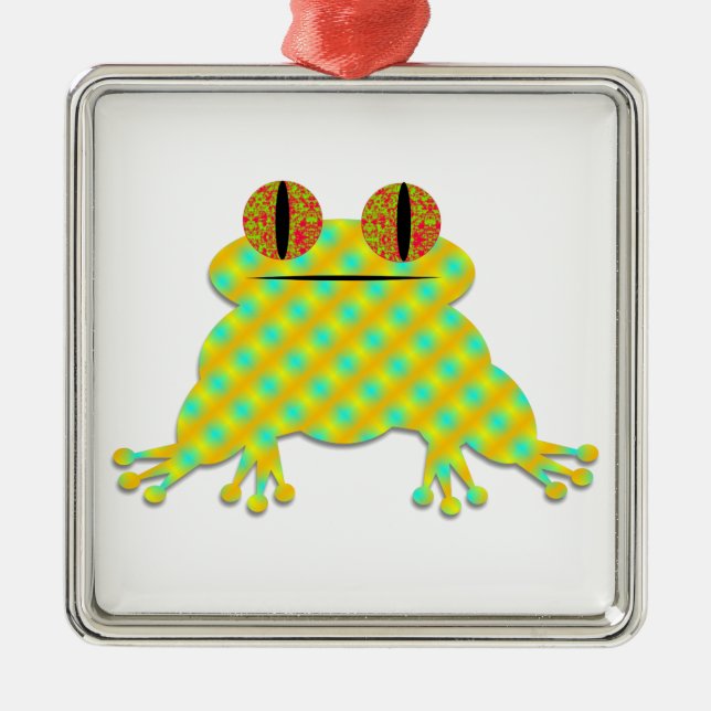 Cute Frog Julgransprydnad Metall (Framsidan)