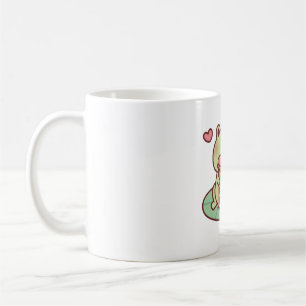 Cute Frog Kärlek som dricker Bubble Tea Kaffemugg