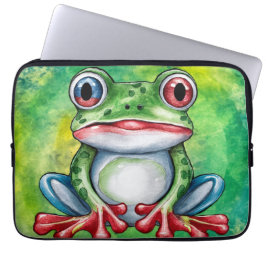 Cute Frog Laptop Fodral