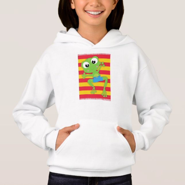 Cute Frog, Little Frog, Grönt Frog, Beach Towel T Shirt (Framsida)