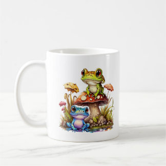 Cute Frog på Toadstools Coffee Tea Kaffemugg
