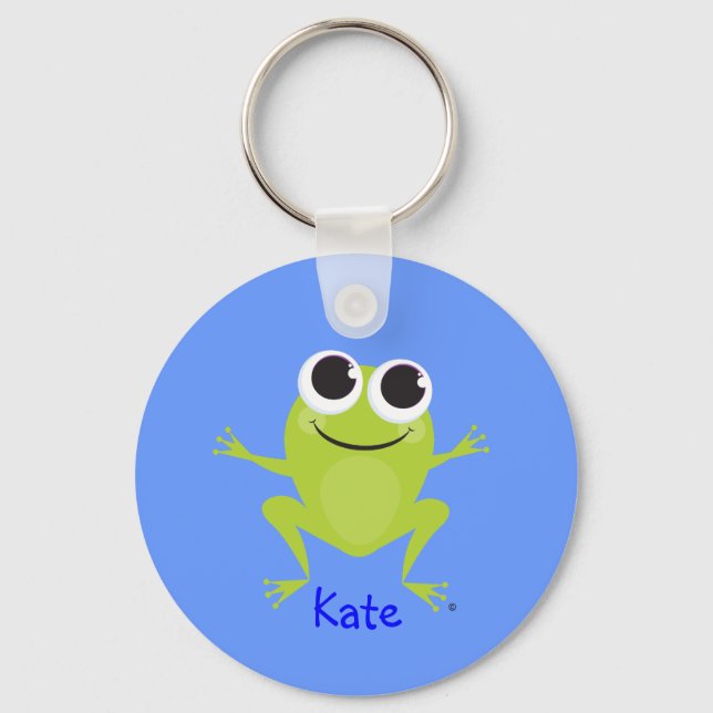 Cute Frog - Personlig Nyckelring (Framsida)