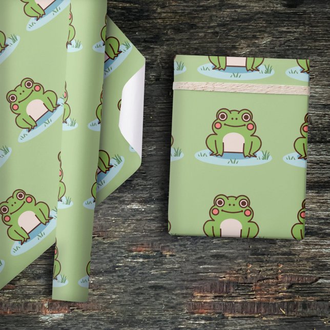 Cute Frog Presentpapper (Cute Frog Wrapping Paper)