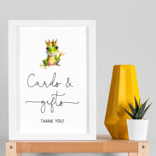 Cute Frog Prince Baby Shower Cards and Gifts Poster (Skapare uppladdad)