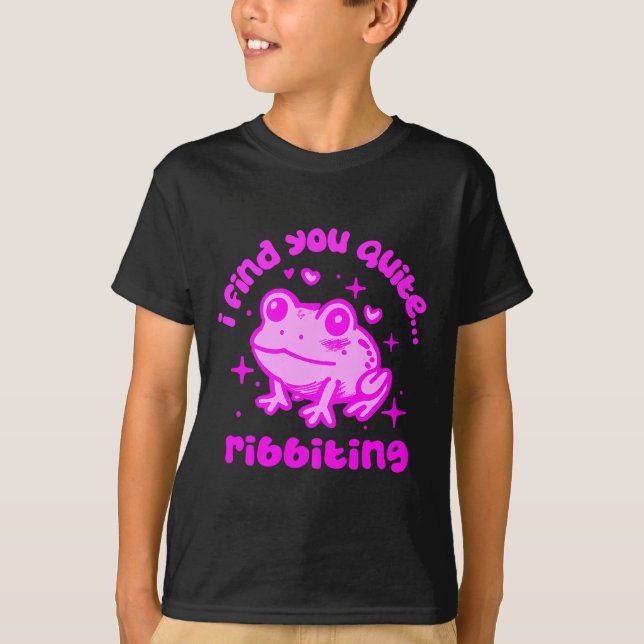 Cute Frog Pun Ribbiting Frog Lovers Quote Design P T Shirt (Framsida)