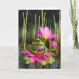 Cute Frog Pun Toad Thned Vänskap Kort