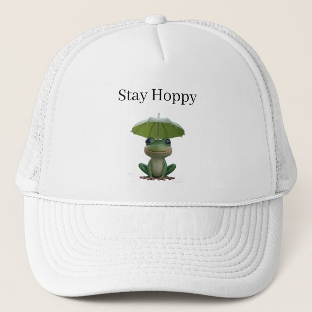 Cute Frog Rain Kids Cap – Funny Cartoon Frog Hat Keps (Framsida)