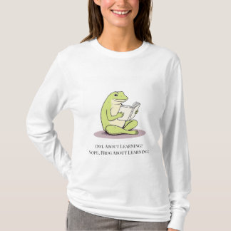 Cute Frog Reading Women's Shirt T