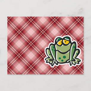 Cute Frog; Red Play Vykort