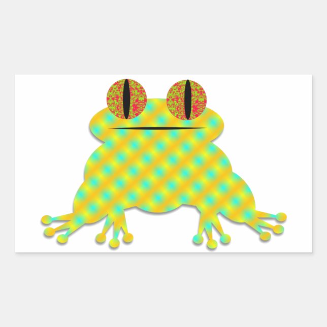 Cute Frog Rektangulärt Klistermärke (Framsida)