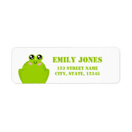 Cute Frog Returadress Etikett