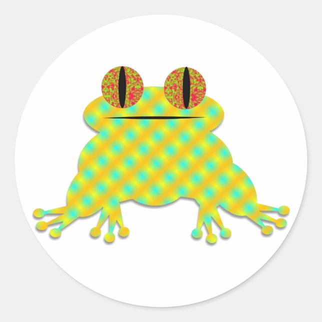Cute Frog Runt Klistermärke (Framsida)