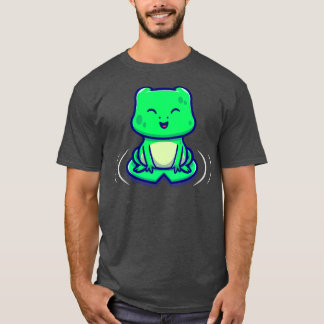 Cute Frog Sitta på Löv T Shirt