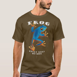 Cute Frog-skjortan är helt beroende av gud Christi T Shirt