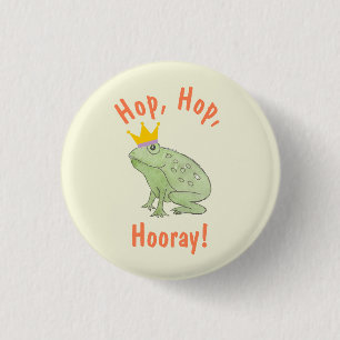 Cute Frog Skutt Skutt Hooray Party Funny Amphibian Knapp