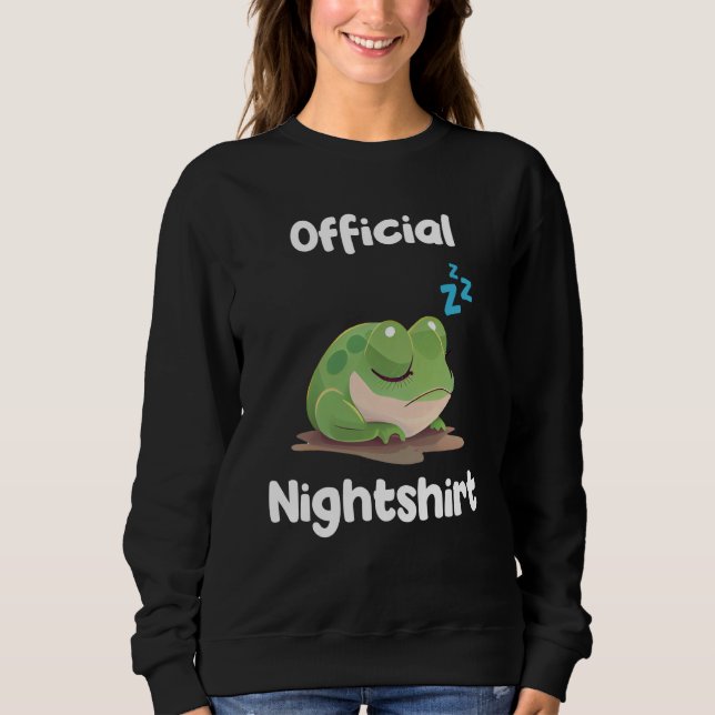 Cute Frog Sleep Nightwear Nigh Sleep Pajama  5 T Shirt (Framsida)