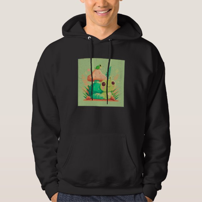 Cute Frog Snail Illustration Shell Friends Women K Hoodie (Framsida)