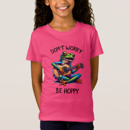 Cute Frog som spelar en gitar | Oroa dig inte, var T Shirt