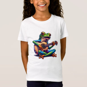 Cute Frog som spelar en gitar T Shirt