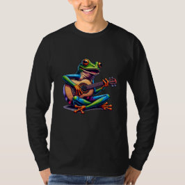 Cute Frog som spelar en gitar T Shirt