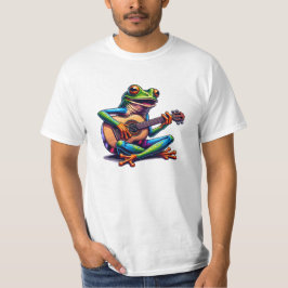 Cute Frog som spelar en gitar T Shirt