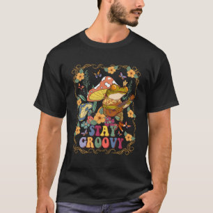 Cute Frog spelar Banjo på Mushroom Hippie Stanna G T Shirt