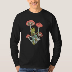 Cute Frog spelar Banjo på Mushroom T Shirt