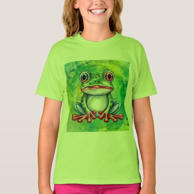 Cute Frog T Shirt (Framsida)