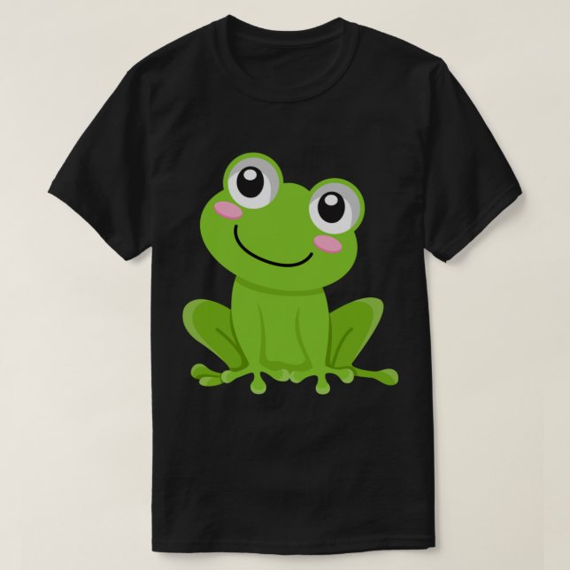 Cute Frog Tapet Long T Shirt (Design framsida)