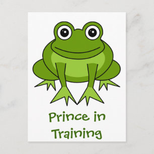 Cute Frog Tecknad - Prince in Training Vykort