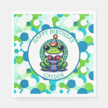 Cute Frog Themys Birthday Boy