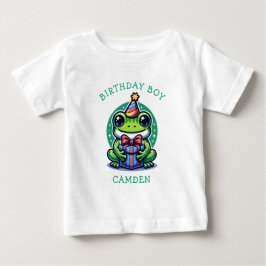 Cute Frog Themys Personlig för födelsedagsbarn T Shirt