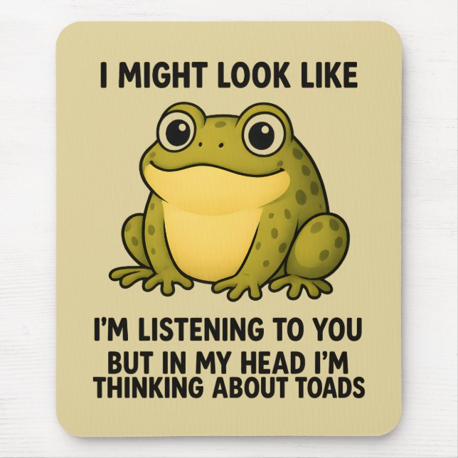 Cute Frog Toad ADHD Humor Meeting Survival Gift Musmatta (Framsidan)
