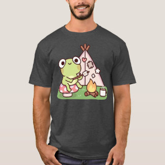 Cute Frog Toasting Marshmallow i Campfire T Shirt