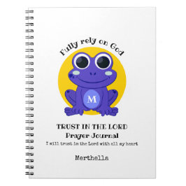 Cute Frog TRUST IN LORD Prayer Journal Anteckningsbok