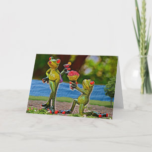 Cute Frog Valentine Day Card Helgkort