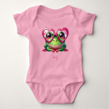 Cute Frog Wearing Oversized Heart Glasses