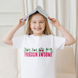 Cute Froggin Awsome Manga Tecknad Frog Kids T Shirt